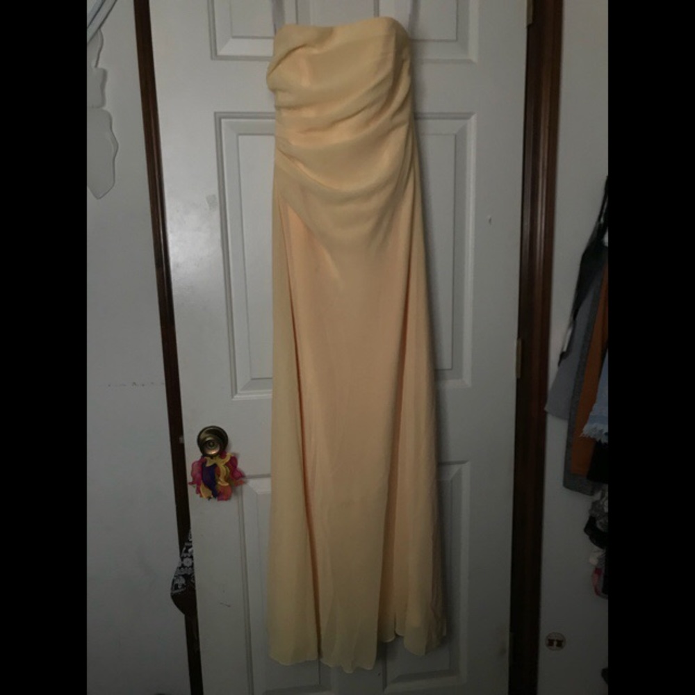 Pale Yellow Prom Dress